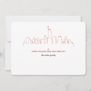 New York City Holiday Skyline Card