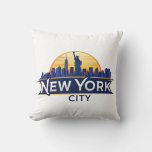 New York City Horizon Throw Pillow