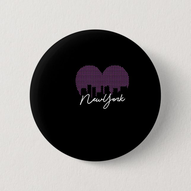 New York City Is My Valentine  2 Inch Round Button (Front)