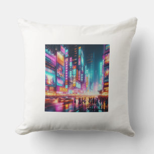 New York City is the most populous city Throw Pillow