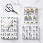 New York City Jewish Holidays Hanukkah NYC Wrapping Paper Sheet<br><div class="desc">Wrapping paper sheets feature an original marker illustration of classic New York City landmarks "dressed up" for the Jewish holiday of Hanukkah. Designs are also available on other products. Lots of additional food themed illustrations are also available from this shop. Don't see what you're looking for? Need help with customization?...</div>