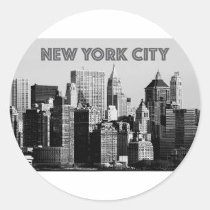 New York City  Lower-Manhattan Pro Photo Classic Round Sticker