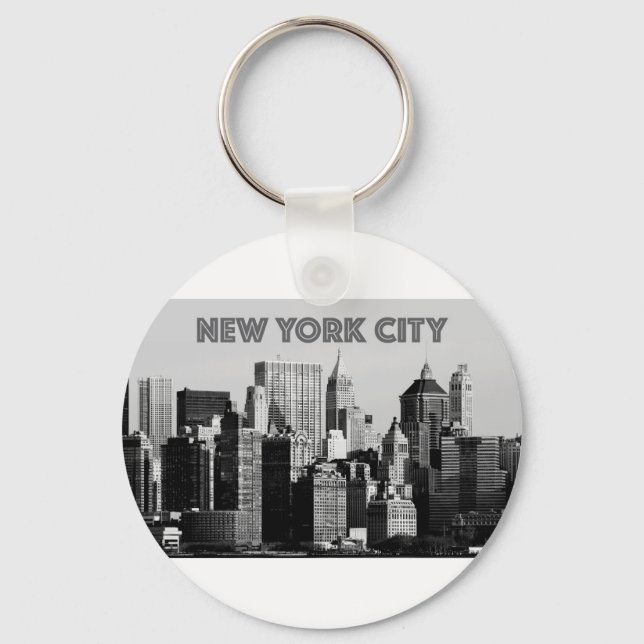 New York City  Lower-Manhattan Pro Photo Keychain (Front)