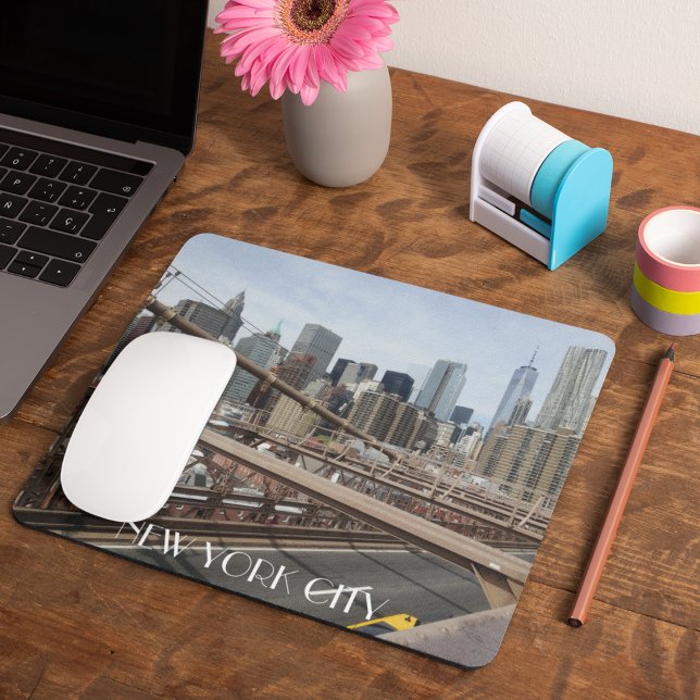 New York City Lower Manhattan Skyline Mouse Pad (In Situ)