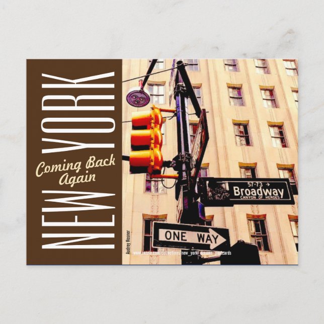 New York City-Manhattan-Broadway Postcard (Front)