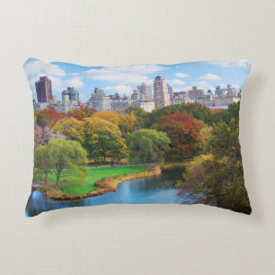 New York City Manhattan Central Park Panorama Accent Pillow