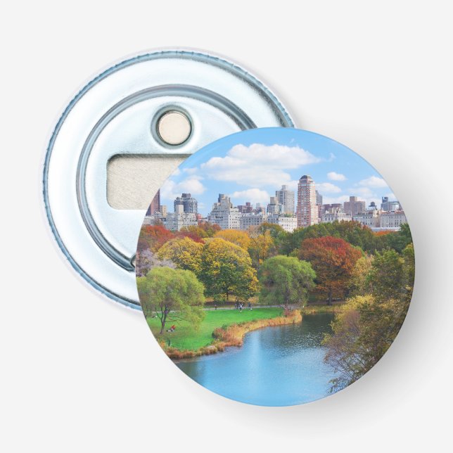 New York City Manhattan Central Park Panorama Bottle Opener (Front)
