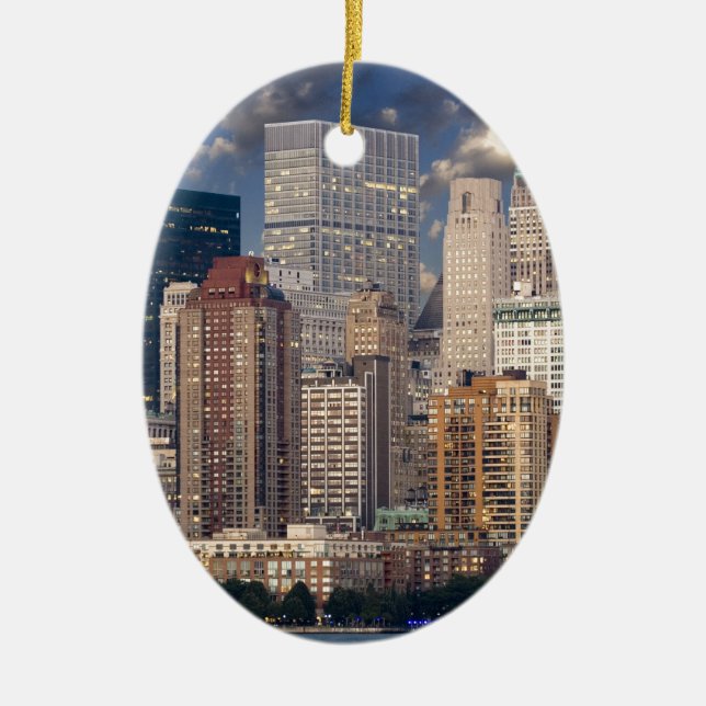 New York City Manhattan Ceramic Ornament (Front)