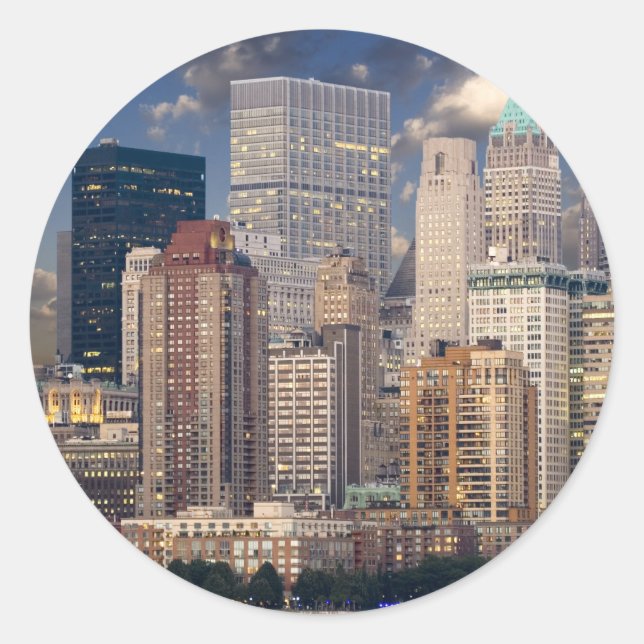 New York City Manhattan Classic Round Sticker (Front)