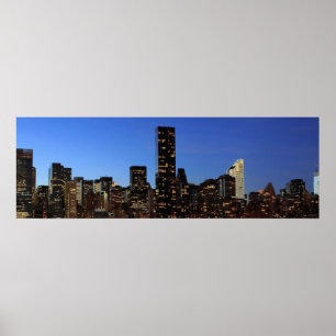 New York City Manhattan Night Poster