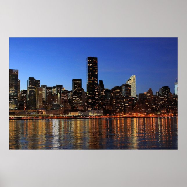 New York City Manhattan Night Poster (Front)