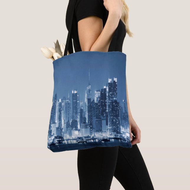 New-York City Manhattan Scenic Skyline Tote Bag (Close Up)