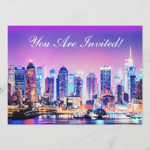 New York City Manhattan Skyline Invitation
