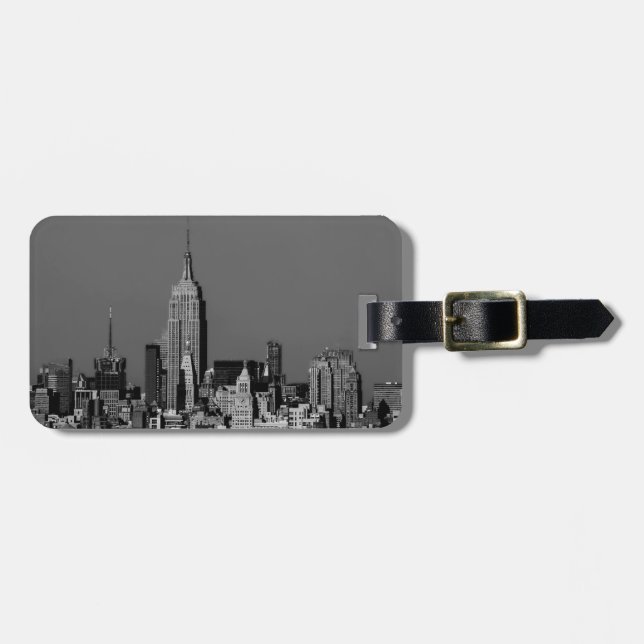 New York City Manhattan Skyline Luggage Tag (Front Horizontal)