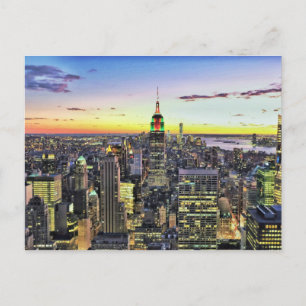 New York City Manhattan Skyline Postcard