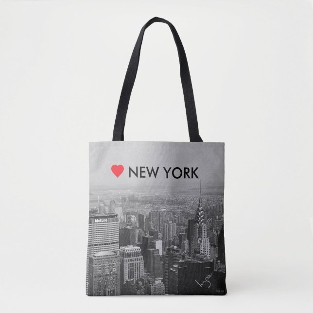 New York City, Manhattan Skyline with Love Cool Tote Bag (Front)