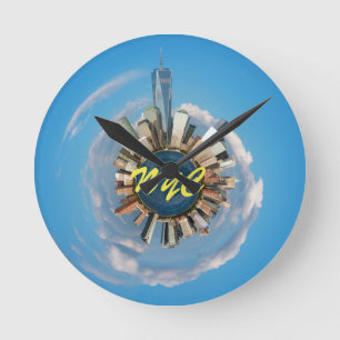 New York City Manhattan Stunning! Round Clock