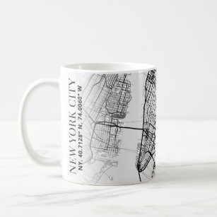 New York City Map   Coffee Mug