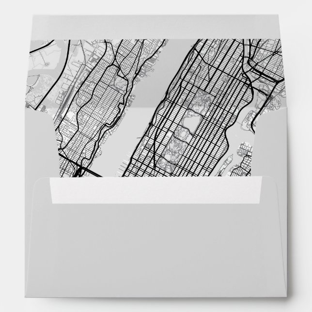 New York City Map Envelope (Back (Bottom))
