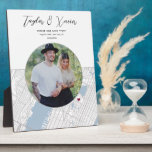 New York City Map Wedding Engagement Photo Gift Plaque<br><div class="desc">Turn your engagement or wedding location and cherished photo into a personalized piece of art! This custom map design makes a perfect Engagement or Wedding keepsake gift! Customize this design with your photo, location & details, and move the heart to your location within New York City (can even change the...</div>