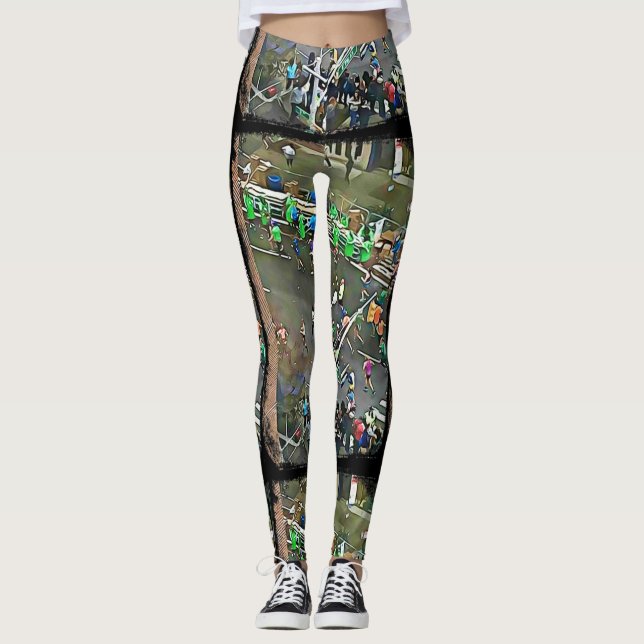 New York City Marathon Runners 2017 Leggings (Front)