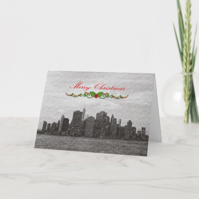 New York City, Merry Christmas Holiday Card (Front)
