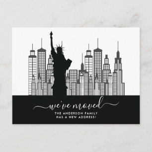 New York City Moving Announcement Postcard