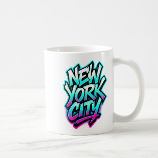 New York City Neon Graffiti Street Art Design Coffee Mug