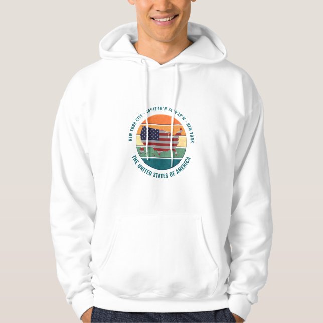 NEW YORK CITY, - New York Cool, Unique Hoodie (Front)