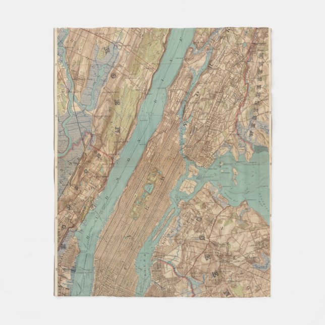 New York City, New York Fleece Blanket (Front)