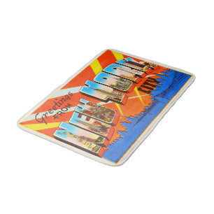 New York City New York NY Vintage Travel Souvenir Bath Mat