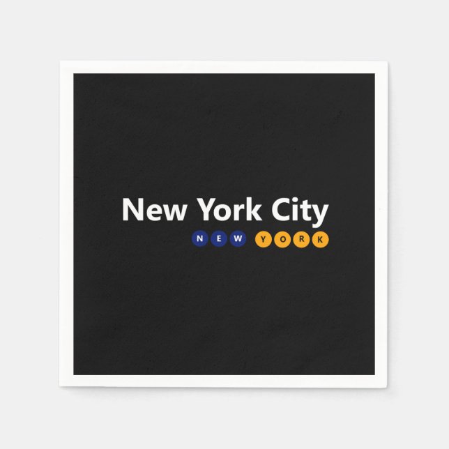 New York City, New York Paper Napkins (Front)