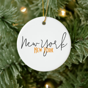 New York City, New York Souvenir Ceramic Ornament