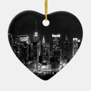 New York City Night Ceramic Ornament