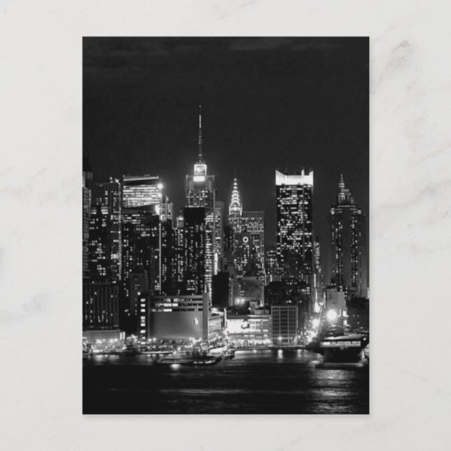 New York City Night Postcard (Front)