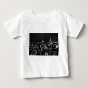New York City Night Skyline Baby T-Shirt
