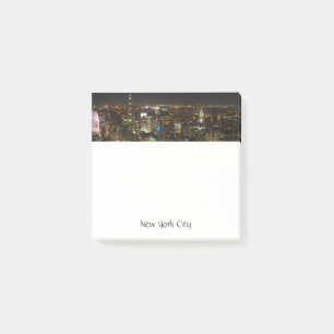 New York City Night Skyline in Colour Square Post-it Notes