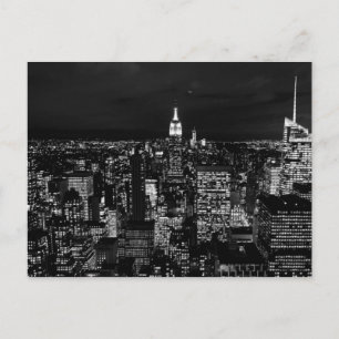 New York City night skyline Postcard