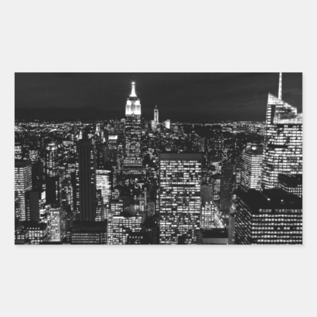 New York City Night Skyline Sticker (Front)