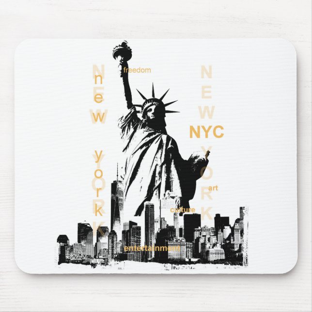 New York City Ny Nyc Statue of Liberty Mouse Pad (Front)