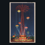 New York City, NY - Parachute Jump at World's Poster<br><div class="desc">New York City,  NY - Parachute Jump at World's Fair  - New York City,  NY  was created in 1939. This image depicts scenes from New York City,  NY.</div>