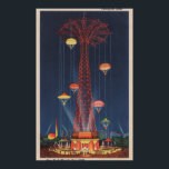 New York City, NY - Parachute Jump at World's Poster<br><div class="desc">New York City,  NY - Parachute Jump at World's Fair  - New York City,  NY  was created in 1939. This image depicts scenes from New York City,  NY.</div>