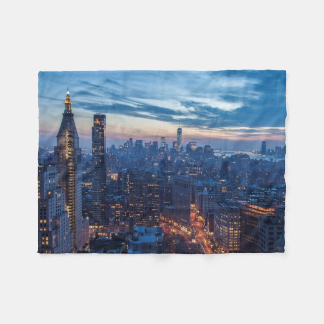 New York City, NY, USA Fleece Blanket (Front (Horizontal))