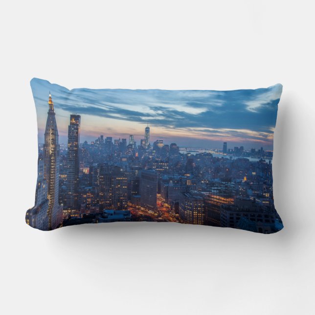 New York City, NY, USA Lumbar Pillow (Front)