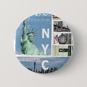 New York City Nyc 2 Inch Round Button