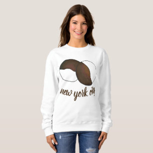 New York City NYC Black and White Cookie Foodie Sweatshirt