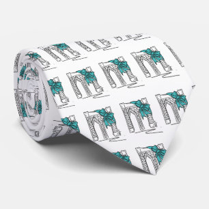 New York City NYC Brooklyn Bridge Hanukkah Holiday Tie
