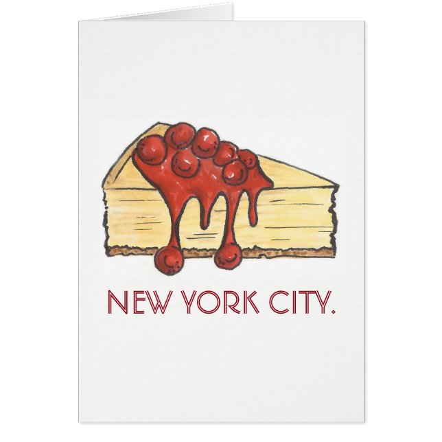 New York City NYC Cherry Cheesecake Slice (Front)