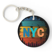 New York City NYC Colourful Button