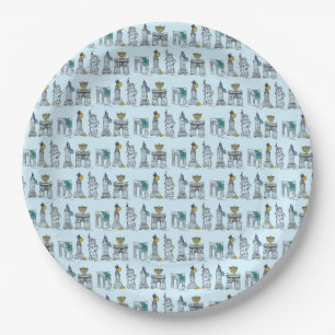 New York City NYC Hanukkah Landmarks Architecture Paper Plate